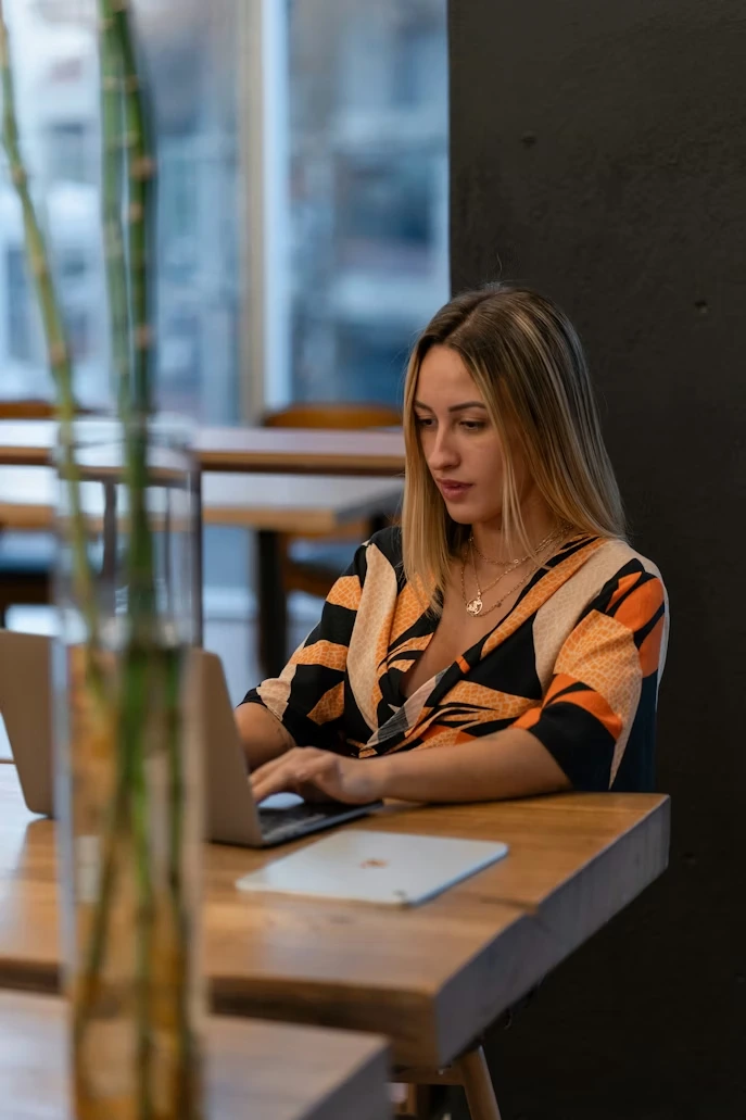 Recruiter at laptop